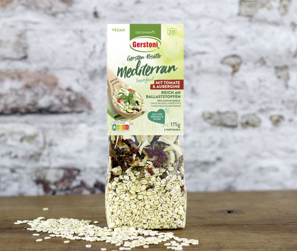 Gersten-Risotto Mediterran mit Tomate & Aubergine