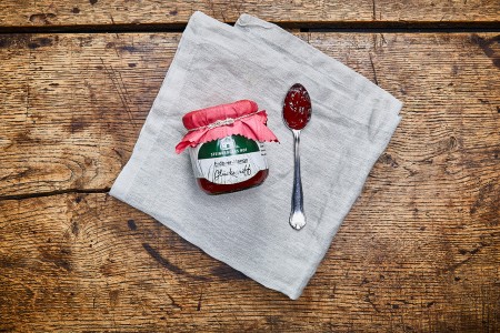 Fruchtaufstrich Erdbeer–Mango Glücksgriff